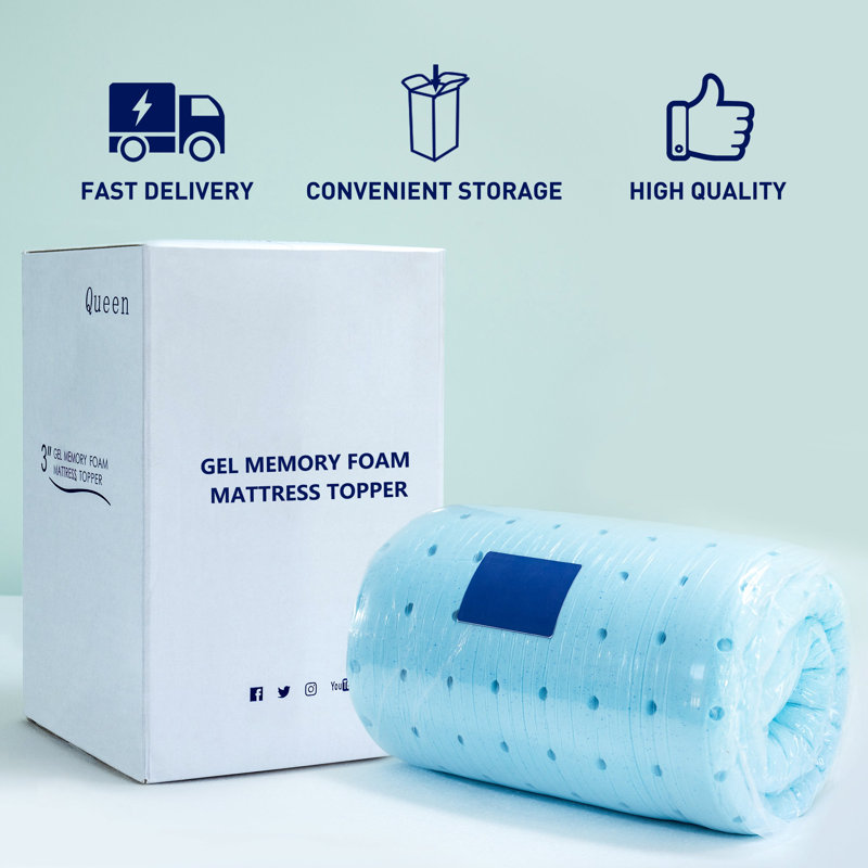 Symple Stuff Oradell 7.5cm Memory Foam Mattress Topper Wayfair.co.uk